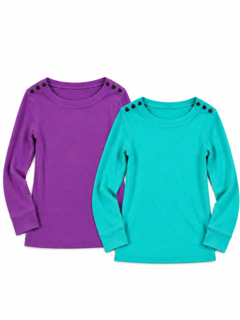 Jones New York Sport Medium Cotton Tops 2 Piece Bundle Purple Turquoise